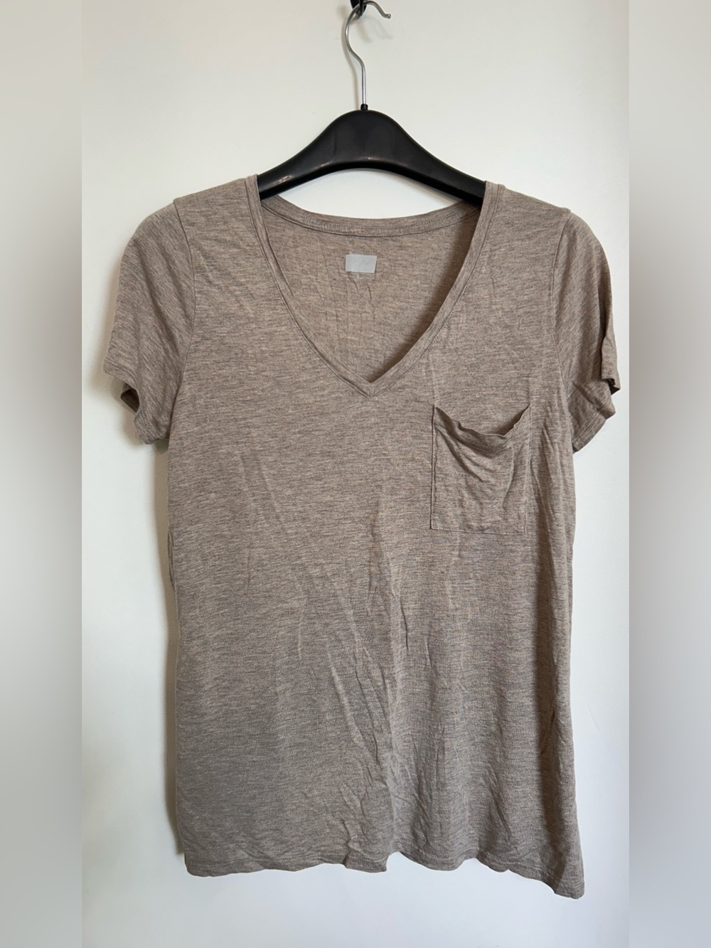 100% MODAL V NECK TEE SHIRT WITH POCKET LIGHTWEIGHT
